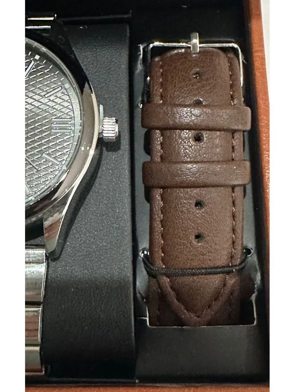 NEW Gianello Men's Wristwatch Interchangeable Strap Set Italian Design Watch BL